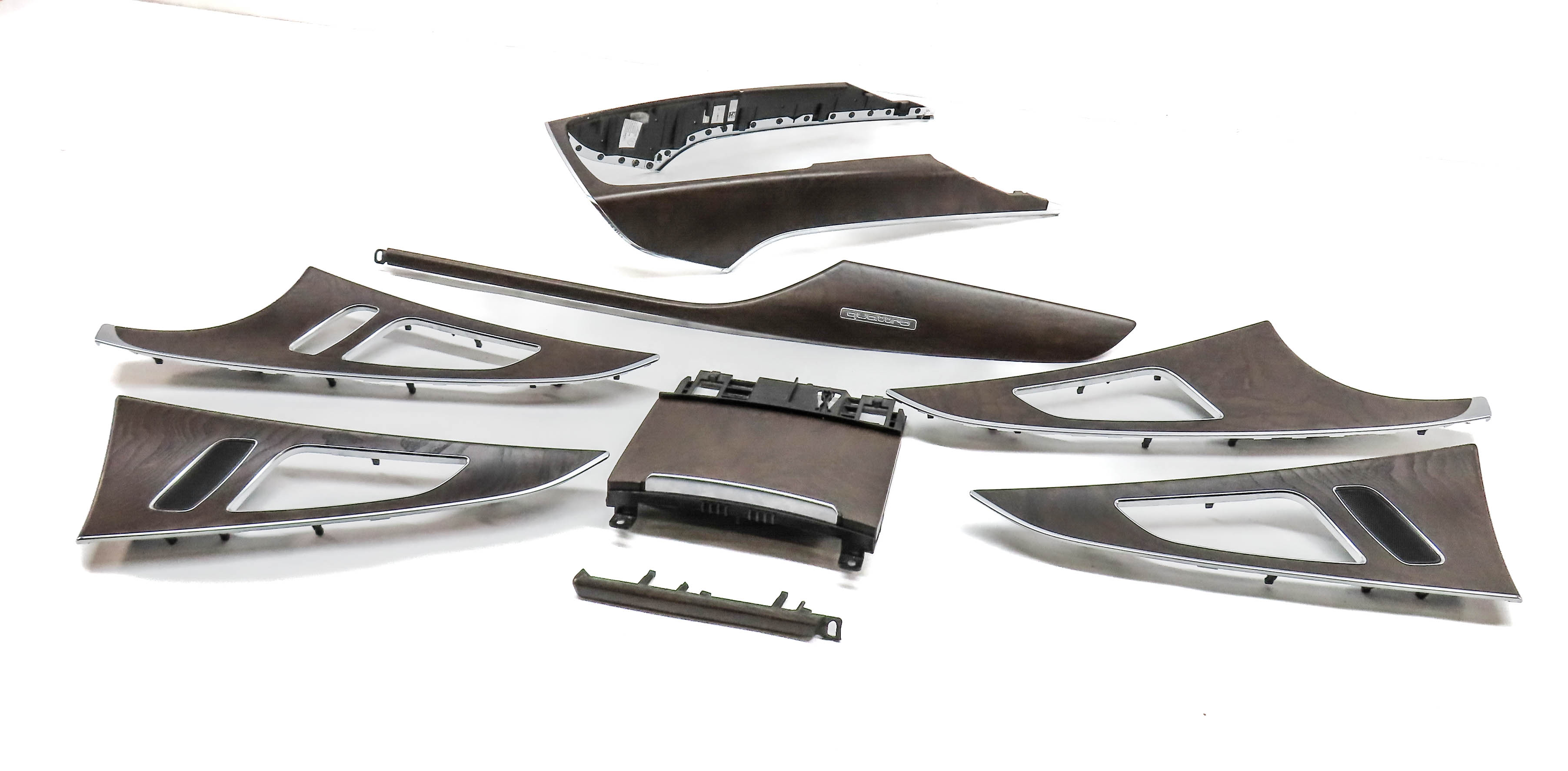 2012 AUDI A6 (C7 4G) INTERIOR DASH CONSOLE FRONT REAR DOOR TRIM SET (Ash Wood) — exact item pictured